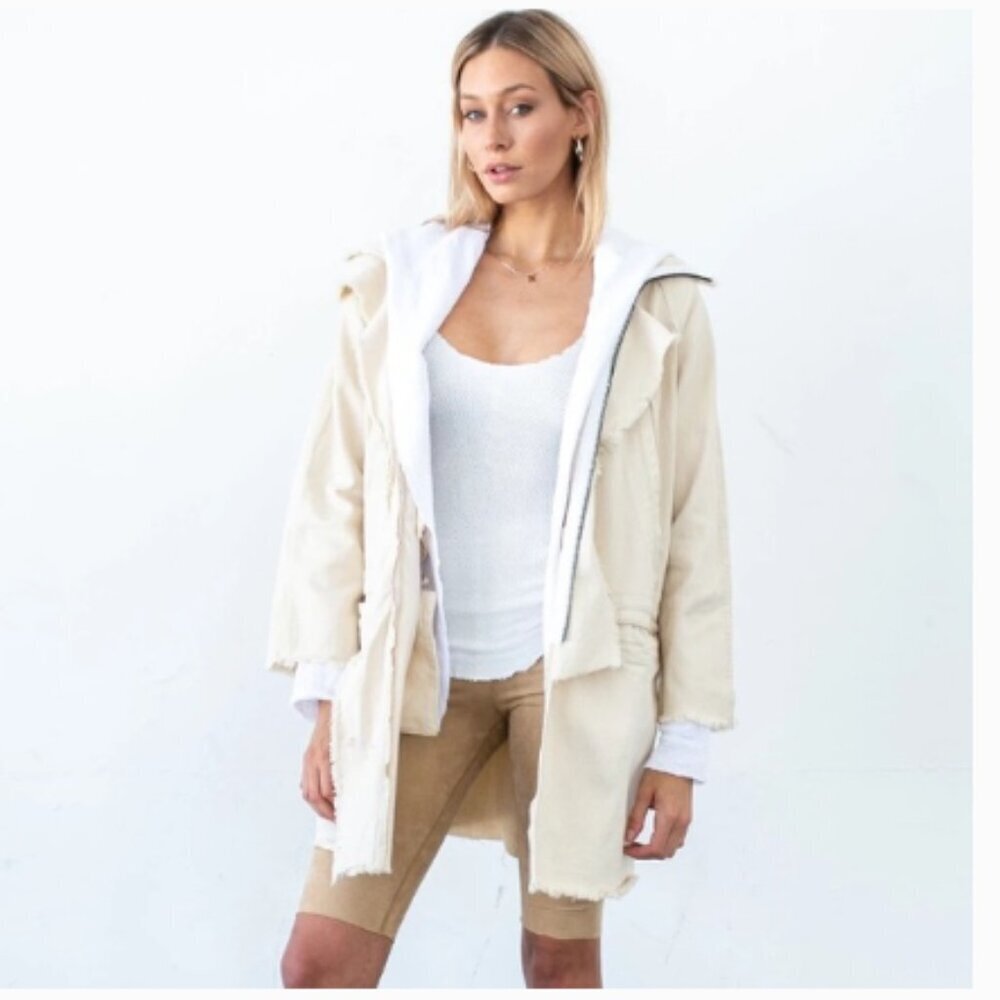 TRIBE KELLEY Ivory Fray Jacket size Medium